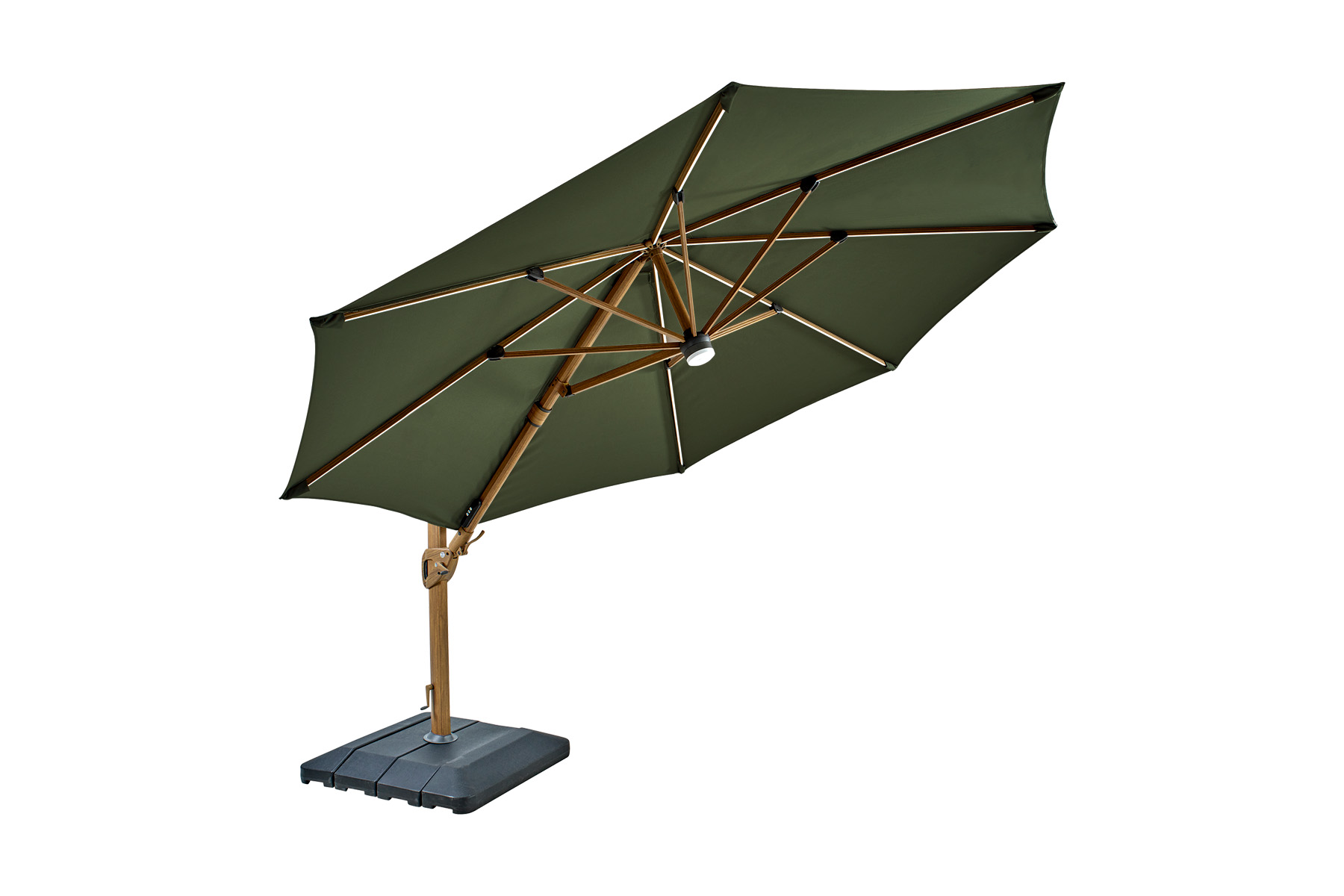 Seychelles 3.5m Round Cantilever with Bluetooth Speaker